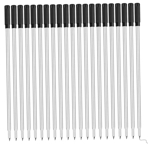 FUNOMOCYA 25 Stück Teiliges Kugelschreibermine Mittlere Spitze Schwarz Glatte Nachfüllungen für Büro Praktische Ersatzminen Neutral Pen Refills Kompatibel mit Standard Kugelschreibern von FUNOMOCYA