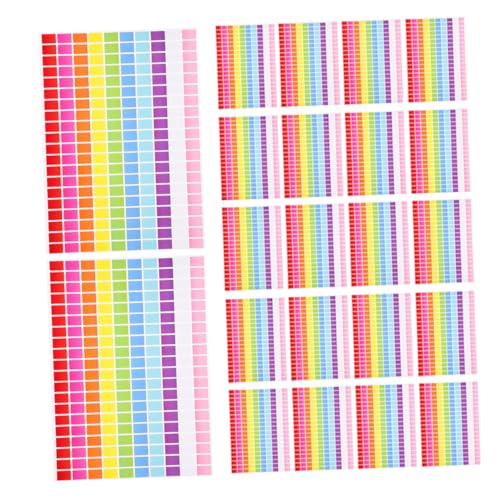 FUNOMOCYA 25Blatt Farbige Rechteckige Klebeetiketten Stark Haftende Organisationsaufkleber für Büro Schule Klassenzimmer und Kreative Beschriftung Farben FUNOMOCYA 25Blatt Farbige Rechteckige Klebeetiketten Stark Haftende Organisationsaufkleber für Büro Schule Klassenzimmer und Kreative Beschriftung Farben von FUNOMOCYA