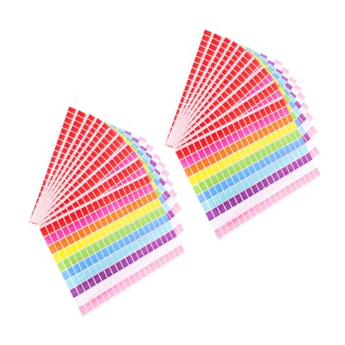 FUNOMOCYA 25Blatt Rechteckige Klebeetiketten Selbstklebend aus Papier mit Farben für Büro Schule Heimorganisation und Kreative Projekte Farbige Aufkleber zur Einfachen Kennzeichnung und von FUNOMOCYA