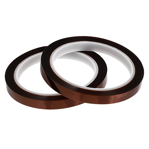 FUNOMOCYA 2Rollen Hitzebeständiges Klebeband Hochtemperatur Klebeband für Sublimation Wärmeübertragungsband Rückstandsfrei für Elektronik Druck Anwendungen von FUNOMOCYA