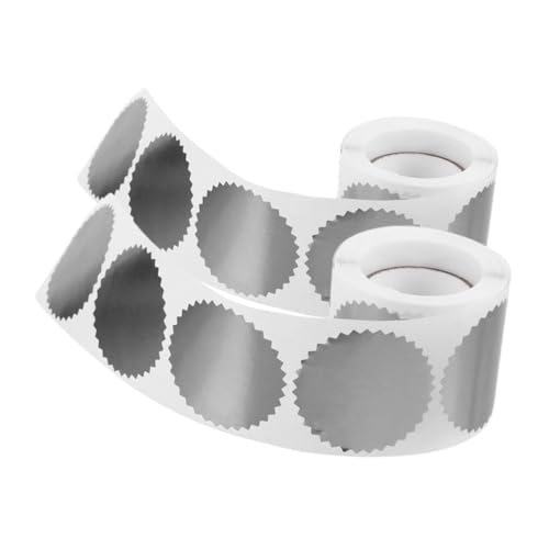 FUNOMOCYA 2Rollen Silberne Medaillenaufkleber für Zertifikate Selbstklebende Auszeichnungssticker mit Elegantem Design für Urkunden Medaillen und Abschlusszeugnisse von FUNOMOCYA