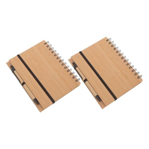 FUNOMOCYA 2Sätze Spiral Notizbuch mit Bambusdeckel Funktion Praktischer Planer mit Stift Szene für Notizen und Planung Tragbares Spiral Notizbuch FUNOMOCYA 2Sätze Spiral Notizbuch mit Bambusdeckel Funktion Praktischer Planer mit Stift Szene für Notizen und Planung Tragbares Spiral Notizbuch von FUNOMOCYA