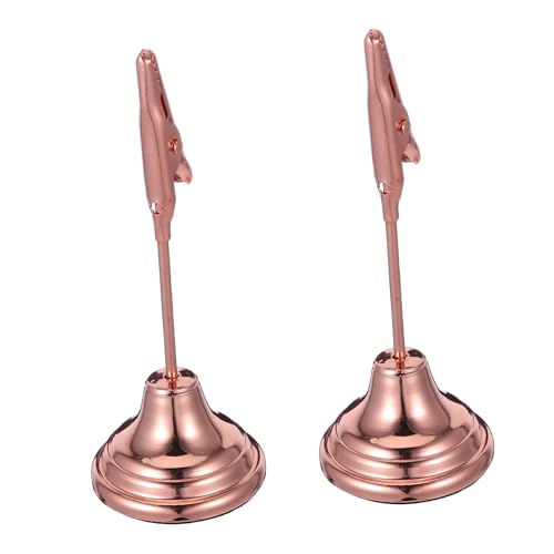 FUNOMOCYA 2Stücke Kartenhalter mit Stabiler Basis und Krokodilclip für Schreibtisch Fotos Notizen Tischkarten für Büro Hochzeiten Veranstaltungen Elegant und Langlebig von FUNOMOCYA