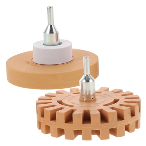 FUNOMOCYA 2Stücke Pneumatische Radiergummi zum Entfernen von Aufklebern Kleber und Farbe Gezahnte und Solide Gummiräder für Autos und Mehr von FUNOMOCYA