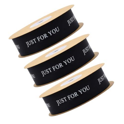 FUNOMOCYA 3 Rollen For You Satinband Schwarz Hochwertiges Geschenkband für Hochzeit Blumenstrauß DIY Basteln Partydeko Schleifenbänder Langlebig und Vielseitig FUNOMOCYA 3 Rollen For You Satinband Schwarz Hochwertiges Geschenkband für Hochzeit Blumenstrauß DIY Basteln Partydeko Schleifenbänder Langlebig und Vielseitig von FUNOMOCYA