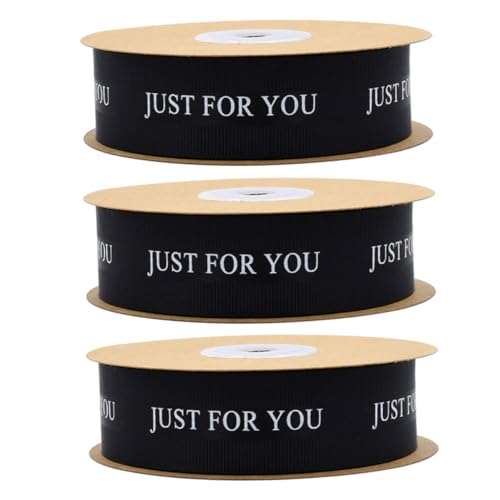 FUNOMOCYA 3 Rollen Schwarze Satinband For You Bedrucktes Geschenkband für Hochzeit Geburtstag Valentinstag Breit Langlebig Vielseitig für Blumenarrangements und Partydeko FUNOMOCYA 3 Rollen Schwarze Satinband For You Bedrucktes Geschenkband für Hochzeit Geburtstag Valentinstag Breit Langlebig Vielseitig für Blumenarrangements und Partydeko von FUNOMOCYA