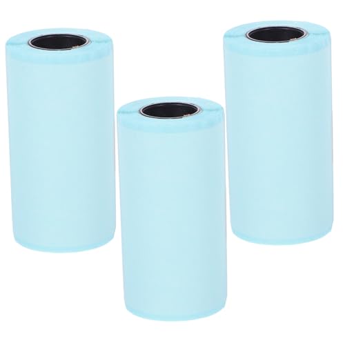 FUNOMOCYA 3 Rollen Thermoaufkleber Aufkleber Für Thermodrucker Klebrig Mehrfarbig Thermoetikettenpapier Thermodrucketikett Thermisches Etikett Ziehen Um Thermal- Hitzeempfindliche Aufkleber von FUNOMOCYA