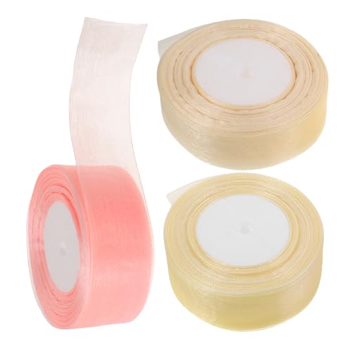 FUNOMOCYA 3 Rollen Transparentes Chiffonband Yards Hochwertiges Diy Geschenkband für Blumenarrangements Hochzeitsdekorationen Geburtstagsgeschenke und Verpackungen FUNOMOCYA 3 Rollen Transparentes Chiffonband Yards Hochwertiges Diy Geschenkband für Blumenarrangements Hochzeitsdekorationen Geburtstagsgeschenke und Verpackungen von FUNOMOCYA
