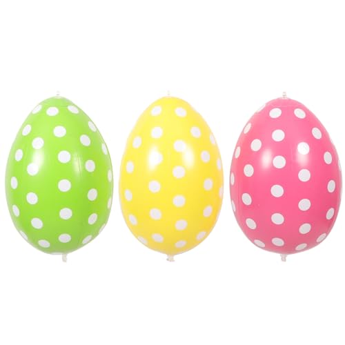 FUNOMOCYA 3 Stück Aufblasbare Osterballons Bunte Eier Dekoration für Garten Party Einzigartige Osterdeko für Festliche Anlässe Gelb Grün FUNOMOCYA 3 Stück Aufblasbare Osterballons Bunte Eier Dekoration für Garten Party Einzigartige Osterdeko für Festliche Anlässe Gelb Grün von FUNOMOCYA