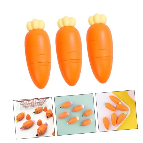 FUNOMOCYA 3 Stück Karottenform Textmarker für Schüler Bunte Strähnen Mini Marker Stifte Fluoreszierend ohne Geruch Langlebig und Auslaufsicher für Notizen und Zeichnungen Zufällige Farbe FUNOMOCYA 3 Stück Karottenform Textmarker für Schüler Bunte Strähnen Mini Marker Stifte Fluoreszierend ohne Geruch Langlebig und Auslaufsicher für Notizen und Zeichnungen Zufällige Farbe von FUNOMOCYA