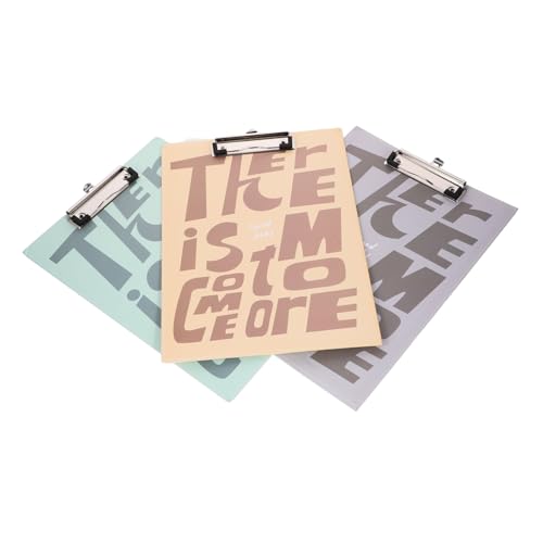FUNOMOCYA 3 Stück Klemmbrett Schreibbrett mit Clips Papierorganizer für Schule Büro und Zuhause für Dokumente und Schreibunterlagen von FUNOMOCYA