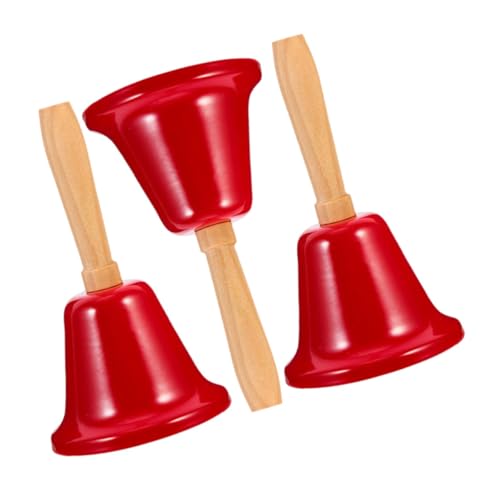FUNOMOCYA 3 Stück Teiliges Handglocke aus Metall mit Holzgriff Lauter Rufglocke für Notfälle Patientenalarm Haustiertraining für Klassenzimmer und Veranstaltungen FUNOMOCYA 3 Stück Teiliges Handglocke aus Metall mit Holzgriff Lauter Rufglocke für Notfälle Patientenalarm Haustiertraining für Klassenzimmer und Veranstaltungen von FUNOMOCYA