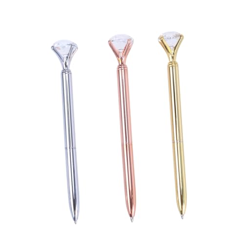 FUNOMOCYA 3 Stück Teiliges Kugelschreiber Roségold Metall mit Großem Diamant Feine Spitze Verschleißfest Glattes Schreiben Eleganter Stift für Büro Schule Geschenkideen FUNOMOCYA 3 Stück Teiliges Kugelschreiber Roségold Metall mit Großem Diamant Feine Spitze Verschleißfest Glattes Schreiben Eleganter Stift für Büro Schule Geschenkideen von FUNOMOCYA