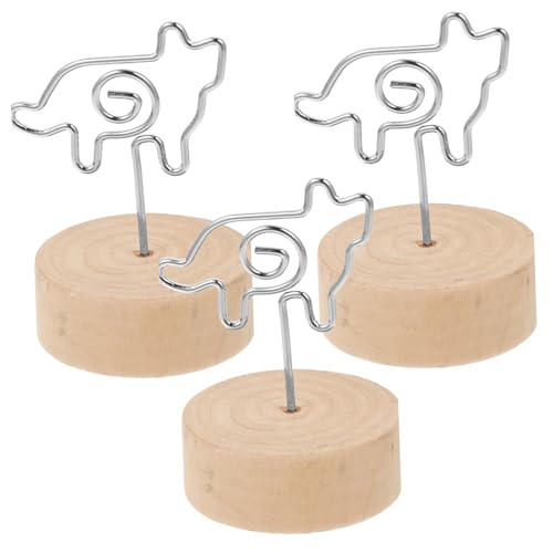 FUNOMOCYA 3 Stück Teiliges Niedlicher Tier Memo Clips Tischkartenhalter für Fotos Notizen und Tischnummern für Hochzeiten Feiern und Bürodekoration von FUNOMOCYA