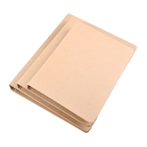 FUNOMOCYA 3 Stück Teiliges Notizbuch Hülle aus Kraftpapier für Refillable Loose Leaf Binder Cover für Schule Büro und Kreatives Arbeiten von FUNOMOCYA