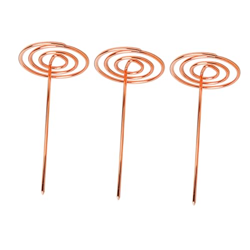 FUNOMOCYA 3 Stück Teiliges Set plugins aus Rostfreiem Metall Rechnungshalter und Quittungsnadel Organizer für Büro und Restaurant Praktische Memo clips in Roségold Sicherer Dokumentenhalter von FUNOMOCYA