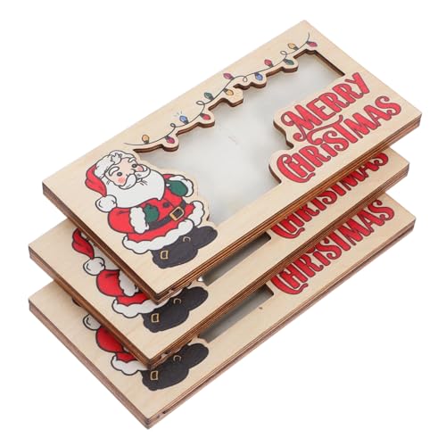 FUNOMOCYA 3 Stück Weihnachts Geldhalter aus Holz Kompakter Tragbarer Geldkarten Organizer mit Festem Design Multifunktionaler Geld und Kartenhalter für Weihnachten Praktische Geschenkidee FUNOMOCYA 3 Stück Weihnachts Geldhalter aus Holz Kompakter Tragbarer Geldkarten Organizer mit Festem Design Multifunktionaler Geld und Kartenhalter für Weihnachten Praktische Geschenkidee von FUNOMOCYA