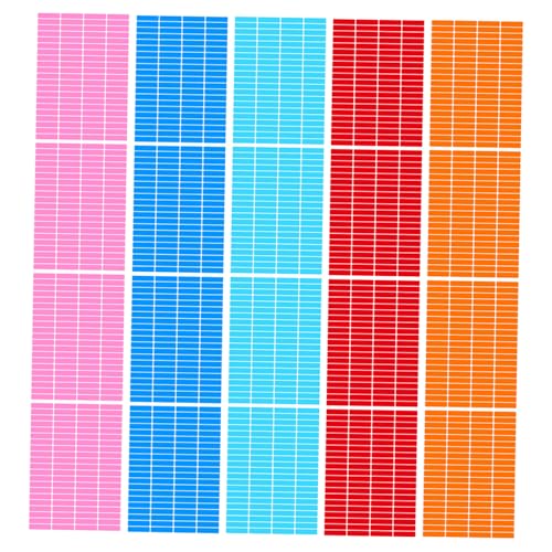 FUNOMOCYA 30 Blatt Beschreibbare Aufkleber Etiketten Rechteckige Farbige Aufkleber Versandetiketten Bunte Namensschild Etiketten Farbige Verpackungsetiketten Namensschilder von FUNOMOCYA