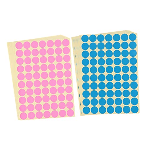 FUNOMOCYA 30 Blatt Selbstklebende Farbige Rundaufkleber Blau Abnehmbare für Klassenzimmerorganisation Dekorationen Kalender und Verkaufspreise für Schule und Büro von FUNOMOCYA