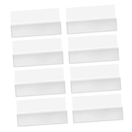 FUNOMOCYA 30 Satz Teiliges Transparent Wasserdichtes Regal Etikettenhalter mit Selbstklebenden Einlagen Klare Kunststoff Aufkleber für Lager Büro Vorratsdosen und Regale Einfache von FUNOMOCYA