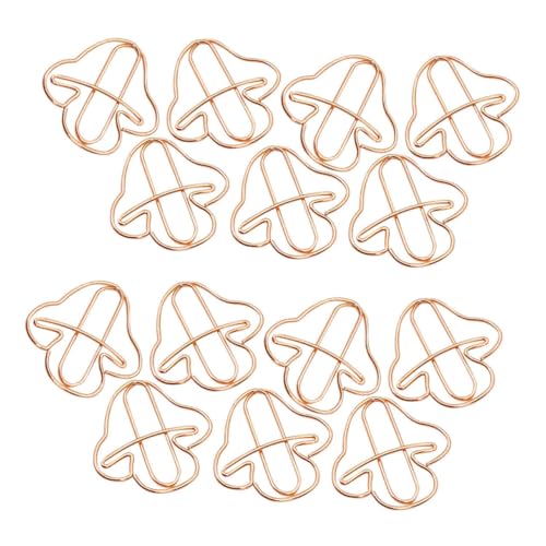 FUNOMOCYA 30 Stück Roségold Pilz Büroklammern aus Robustem Metall Dekorative Papierclips für Büro Schule und Zuhause Vielseitig Einsetzbar für Dokumentenorganisation und Lesezeichen FUNOMOCYA 30 Stück Roségold Pilz Büroklammern aus Robustem Metall Dekorative Papierclips für Büro Schule und Zuhause Vielseitig Einsetzbar für Dokumentenorganisation und Lesezeichen von FUNOMOCYA
