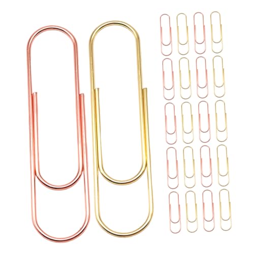 FUNOMOCYA 30 Stück Teilig Große Metall Büroklammern Farbige Organizer-klammern in Gold und Roségold Wiederverwendbare Schwere Dokumentenhalter für Sicheres und Vielseitiges Papiermanagement FUNOMOCYA 30 Stück Teilig Große Metall Büroklammern Farbige Organizer-klammern in Gold und Roségold Wiederverwendbare Schwere Dokumentenhalter für Sicheres und Vielseitiges Papiermanagement von FUNOMOCYA