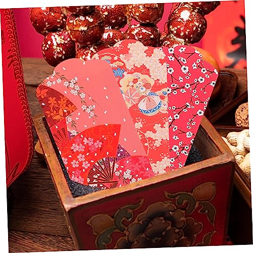FUNOMOCYA 30 Stück Teiliges Japanische Geldumschläge für Hochzeit und Neujahr Rote Geschenkumschläge mit Goldfächer und Kirschblüten Design Hochwertige Papierumschläge für Geldgeschenke und von FUNOMOCYA