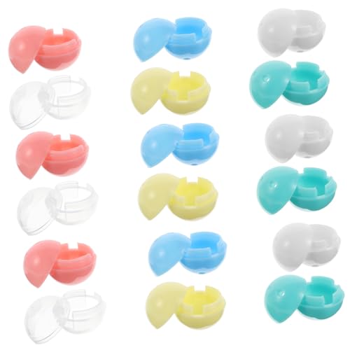 FUNOMOCYA 30 Stück Teiliges Mini Automatenkapseln aus Robustem Kunststoff Leere Runde Kapseln in Weiß Blau Grün Transparent Gelb und Einfach Befüllbar für DIY Bastelprojekte und Süßigkeiten FUNOMOCYA 30 Stück Teiliges Mini Automatenkapseln aus Robustem Kunststoff Leere Runde Kapseln in Weiß Blau Grün Transparent Gelb und Einfach Befüllbar für DIY Bastelprojekte und Süßigkeiten von FUNOMOCYA