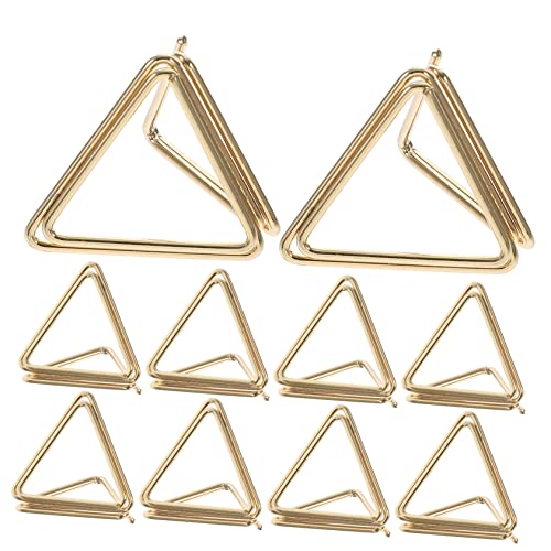 FUNOMOCYA 30 Stück dreieckige Memoclips büroartikel büromaterial office supplies hochzeitdeko office zubehör Papierklammern Mini geformt Name mittlere Büroklammern kleine Büroklammern Golden von FUNOMOCYA