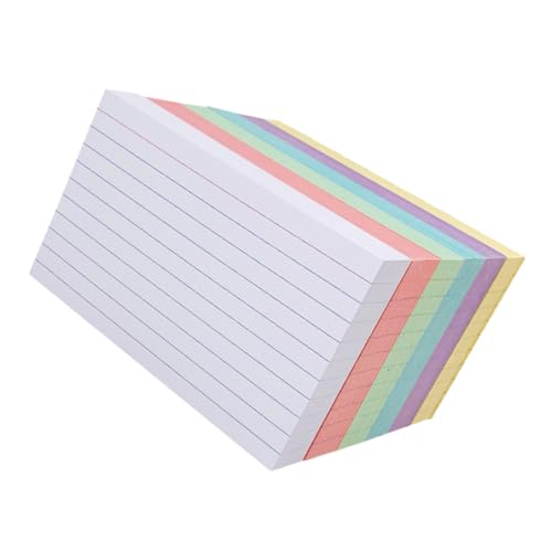 FUNOMOCYA 300 Stück Bunte Liniert Indexkarten Papier Glatt Beschreibbar Farbige Lernkarten für Schule Büro Notizen Organisation und Prüfungsvorbereitung von FUNOMOCYA