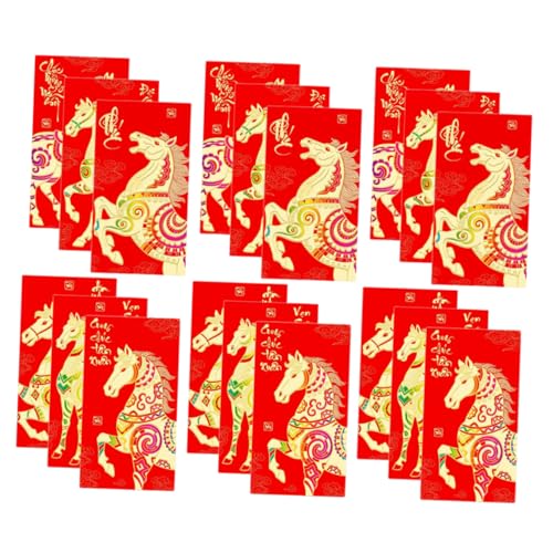 FUNOMOCYA 36 Stück Teiliges Chinesische Neujahrs-rotumschläge Pferdejahr Glücksgeldumschläge mit Großem Fassungsvermögen Hochwertiges Papier Einzigartiges Pferde-motiv für Frühlingsfest FUNOMOCYA 36 Stück Teiliges Chinesische Neujahrs-rotumschläge Pferdejahr Glücksgeldumschläge mit Großem Fassungsvermögen Hochwertiges Papier Einzigartiges Pferde-motiv für Frühlingsfest von FUNOMOCYA