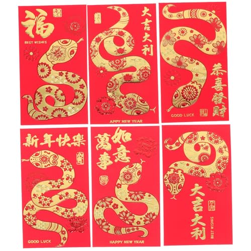 FUNOMOCYA 36 Stück Teiliges Traditioneller Roter Umschläge für Chinesisches Neujahr Schlangenjahr Festliche Geldumschläge aus Stabilem Papier Leuchtend Rot für Neujahrsfeiern und FUNOMOCYA 36 Stück Teiliges Traditioneller Roter Umschläge für Chinesisches Neujahr Schlangenjahr Festliche Geldumschläge aus Stabilem Papier Leuchtend Rot für Neujahrsfeiern und von FUNOMOCYA