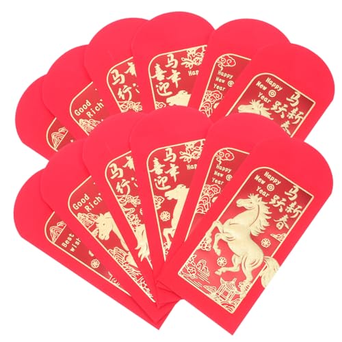 FUNOMOCYA 36 Stück roter umschlag des neuen jahres Hong Bao Umschlag Neujahrsgeldumschläge China Hongbao rote Geldumschläge für Bargeld Frühlingsfest Hongbao Chinesisches von FUNOMOCYA