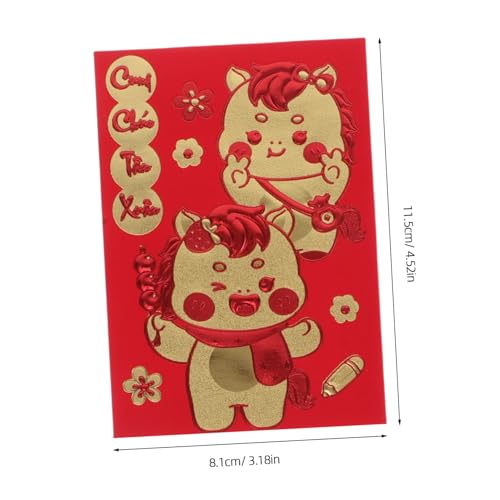 FUNOMOCYA 360 Stück Jahr Des Pferdroten Pakets Chinesische Neujahrspartyversorgung Schlauchrote Umschläge 2026 Hong Bao Umschlag Frühlingsfest Hongbao Vietnamesische Neujahrsumschläge Papier von FUNOMOCYA
