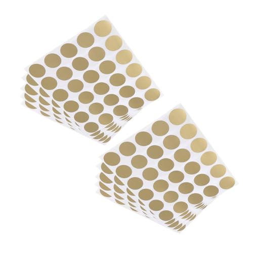 FUNOMOCYA 360 Stück Selbstklebende Goldene Rubbellose Aufkleber Rund für Diy Belohnungskarten Hochzeitsspiele Klassenraum Belohnungsaufkleber mit Glänzendem Finish und Einfacher Anwendung von FUNOMOCYA
