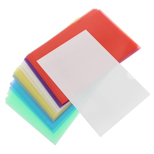 FUNOMOCYA 36Stücke Transparente Projektmappen im Pastellfarben Dokumentenhüllen für Büro Schule und Zuhause Schutz für Umfangreiche Dokumente und Papiere von FUNOMOCYA
