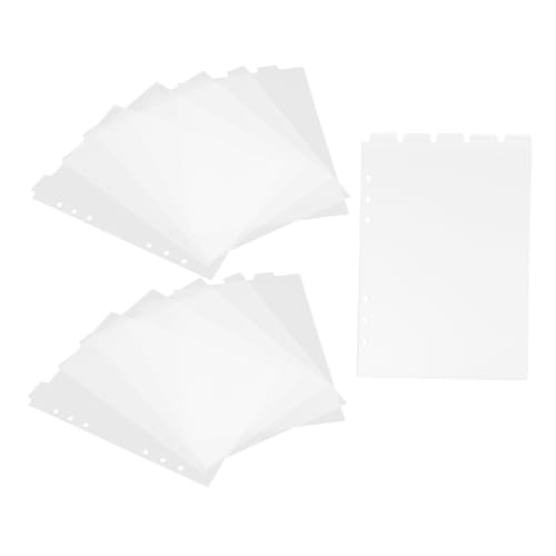 FUNOMOCYA 3Sätze Transparente Ordnerteiler aus Praktische Trennblätter mit Löchern für Notizbuch und Büro für Schnelles Organisieren und Durchsuchen Kreatives Design von FUNOMOCYA