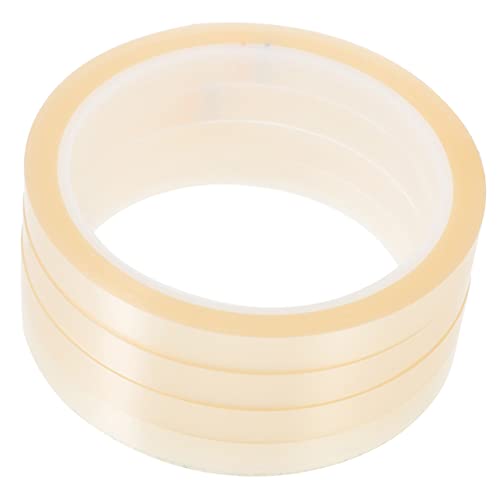 FUNOMOCYA 4 Rollen Hitzebeständiges Klebeband Wärmeband Transferband Wärmeübertragungsdruck Hochtemperaturband Wärme Thermoband Hochtemperaturband Ofenband Polyesterfolie Transparent von FUNOMOCYA