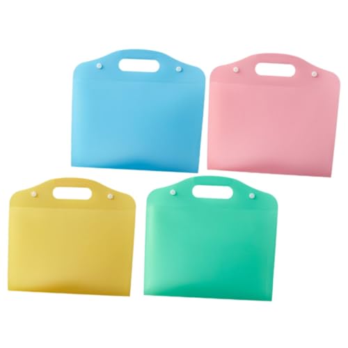 FUNOMOCYA 4 Stück Akkordeon-Aktenordner für Schüler visitenkarten aufbewahrung box plastikordner document bag Taschenordner Dateiorganisator Ordner-Organizer Akkordeonordner für Dokumente von FUNOMOCYA
