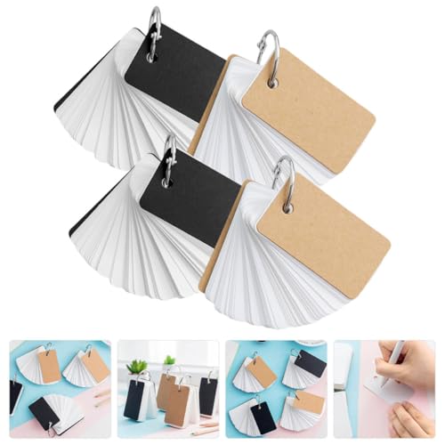FUNOMOCYA 4 Stück Blanko Karteikarten mit Bindering Dicke Leere Flashcards für Vokabeln Notizen Memo Einfaches Design Tragbar für Schule Büro Freunde und Familie FUNOMOCYA 4 Stück Blanko Karteikarten mit Bindering Dicke Leere Flashcards für Vokabeln Notizen Memo Einfaches Design Tragbar für Schule Büro Freunde und Familie von FUNOMOCYA