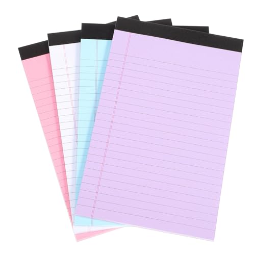 FUNOMOCYA 4 Stück Bunte Notizblöcke Liniert Abreißbar für Büro Schule und Studium mit Hochwertigem Papier für Reibungsloses FUNOMOCYA 4 Stück Bunte Notizblöcke Liniert Abreißbar für Büro Schule und Studium mit Hochwertigem Papier für Reibungsloses von FUNOMOCYA