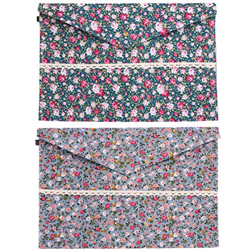 FUNOMOCYA 4 Stück Dokumentenordner Teiliges Filz Organizer mit Floralem Design für Büro Schule und Zuhause Zufälliger Stil von FUNOMOCYA
