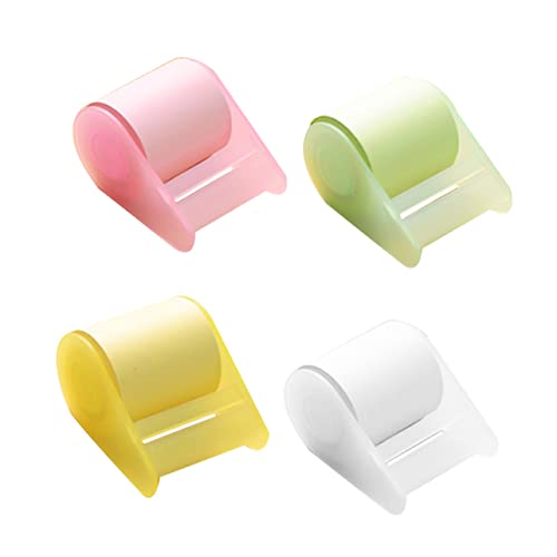 FUNOMOCYA 4 Stück Klebezettel Spender mit Selbstklebenden Haftnotizen Rolle Teiliges für Büro Schule und Zuhause Praktischem Tape Dispenser Zufälligen Farben Zufällige Farbe Zufällige Farbe von FUNOMOCYA