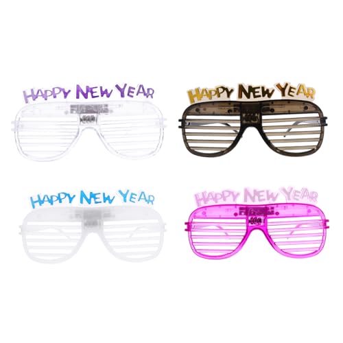 FUNOMOCYA 4 Stück LED Partybrille Set Lustige Gläser für Neujahrsfeiern Leuchtende Shutter Shades für Erwachsene für Kostümpartys und Feierlichkeiten Zufällige Farbe FUNOMOCYA 4 Stück LED Partybrille Set Lustige Gläser für Neujahrsfeiern Leuchtende Shutter Shades für Erwachsene für Kostümpartys und Feierlichkeiten Zufällige Farbe von FUNOMOCYA