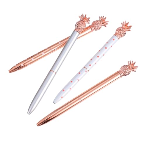 FUNOMOCYA 4 Stück Metall Kugelschreiber mit Ananas Praktischer Schreibstift für Schüler Leichter Komfortabler Schreibkomfort für Büro Schule und Alltag Müheloses Gleiten Papier FUNOMOCYA 4 Stück Metall Kugelschreiber mit Ananas Praktischer Schreibstift für Schüler Leichter Komfortabler Schreibkomfort für Büro Schule und Alltag Müheloses Gleiten Papier von FUNOMOCYA