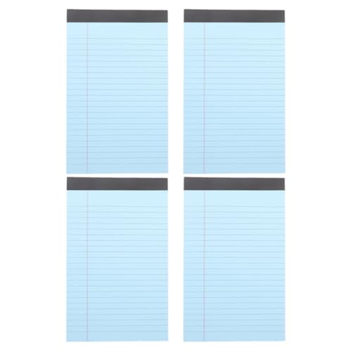 FUNOMOCYA 4 Stück Notizblock Set Liniert Abreißbares Memo Pad Notizbuch für Büro Schule und Zuhause Blau für To Do Listen und Erinnerungen von FUNOMOCYA