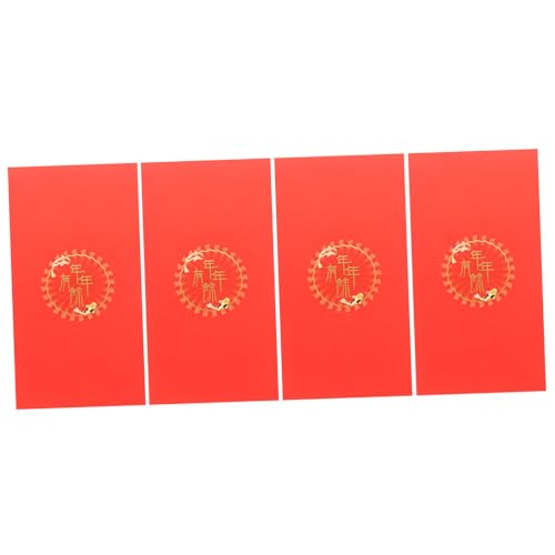 FUNOMOCYA 4 Stück Rote Umschläge Jahr Des Drachen Chinesische Neujahrsdekoration Multifunktionale Glücksgeldumschläge für Geschenkverpackung Schmuck und Kleine Geschenke FUNOMOCYA 4 Stück Rote Umschläge Jahr Des Drachen Chinesische Neujahrsdekoration Multifunktionale Glücksgeldumschläge für Geschenkverpackung Schmuck und Kleine Geschenke von FUNOMOCYA