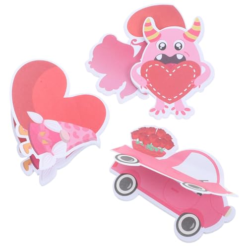 FUNOMOCYA 4 Stück Selbstklebende Notizzettel für Valentinstag Kreative Abreißbare Memo Sticker für Büro und Zuhause für To Do Listen und Notizen Stark Haftend von FUNOMOCYA