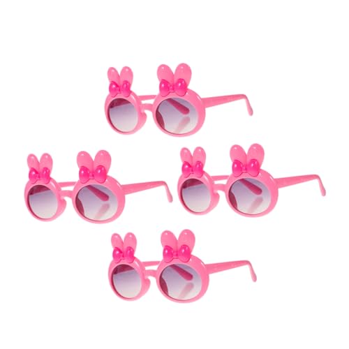 FUNOMOCYA 4 Stück Sonnenbrillen Süßes Hasenmotiv Uv Schutz für Partys Festival Strand Mädchen Accessoire von FUNOMOCYA