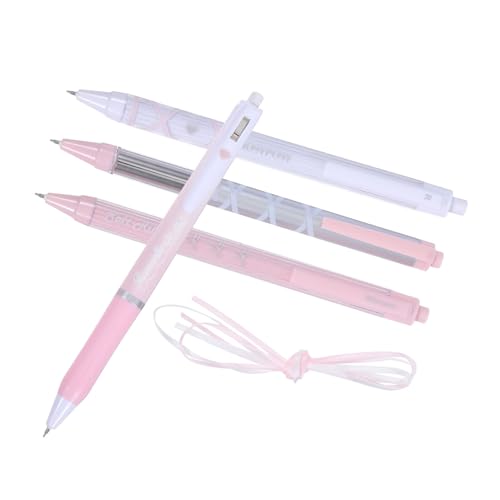 FUNOMOCYA 4 Stück Stift mit Band drücken Glatte Schreibstifte Student Gelstift Stift Schreiben süße Stifte für Mädchen Studenten Gelstift süßer Kugelschreiber Schulstifte Rosa von FUNOMOCYA